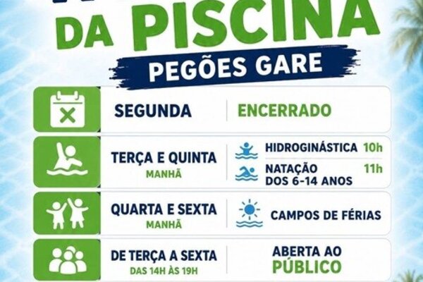 Horário Piscina Pegões 1