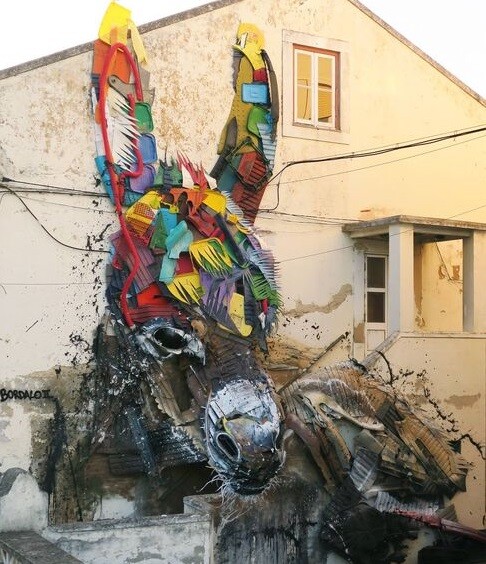 mural_serie_big_trash_animal___trash_head_donkey_4