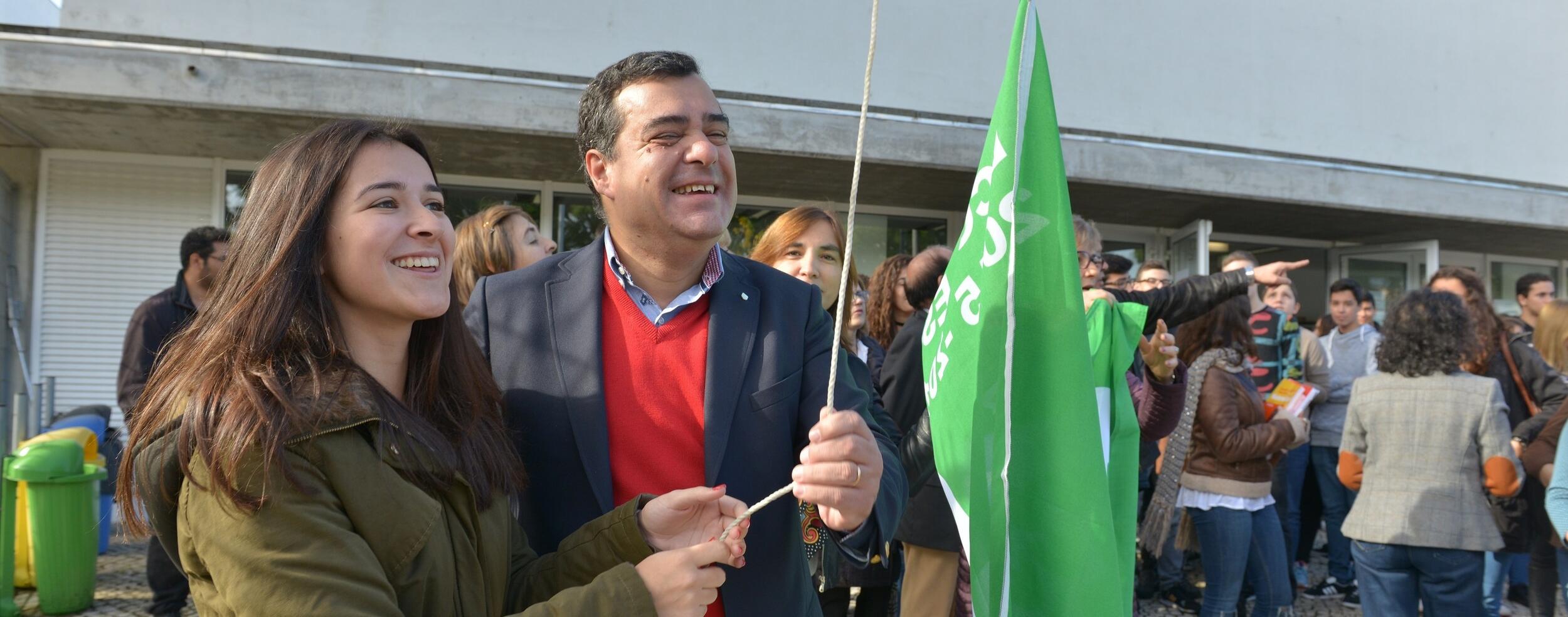 Escola Jorge Peixinho com Bandeira Verde Eco-Escolas