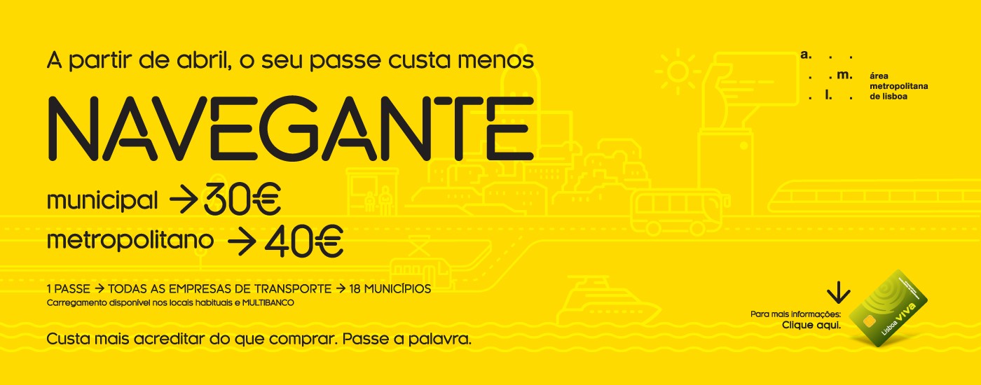 Novos Passes em vigor a partir de abril