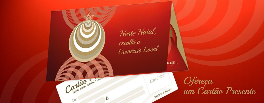 Este Natal ofereça Cartões presente do comércio local