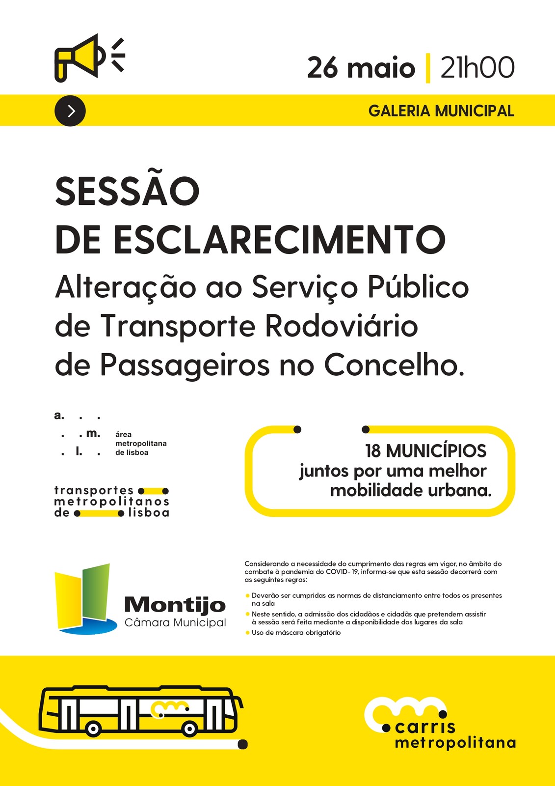 Sessão de Esclarecimentos 'Alteração do serviço público de transporte rodoviário de passageiros n...