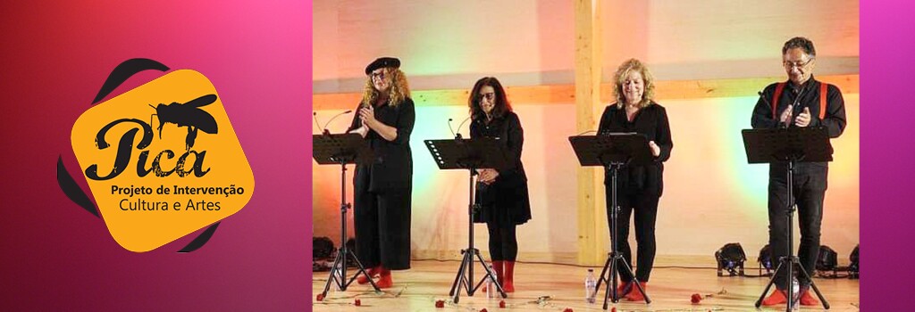 Performance poética pelo PICA no Jardim da Casa Mora