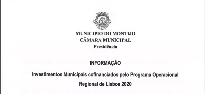Investimentos Municipais cofinanciados pelo Programa Operacional Regional de Lisboa2020