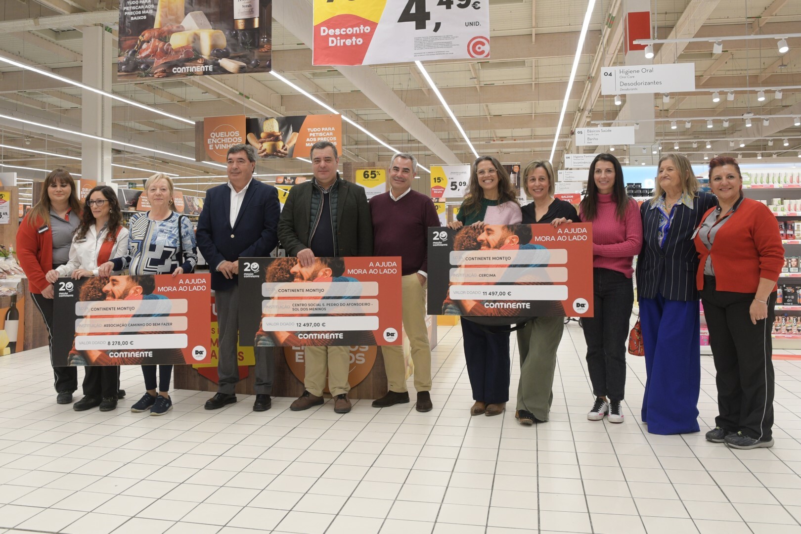 Continente apoia três instituições do Montijo com mais de 32 mil euros 