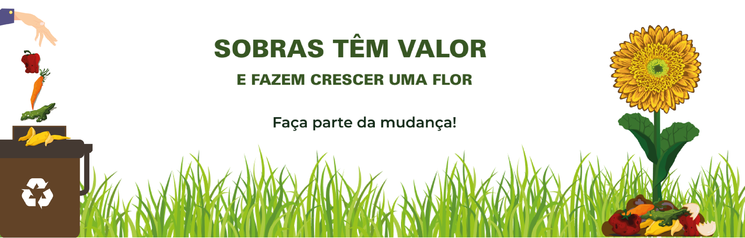 SOBRAS TÊM VALOR e fazem crescer uma flor