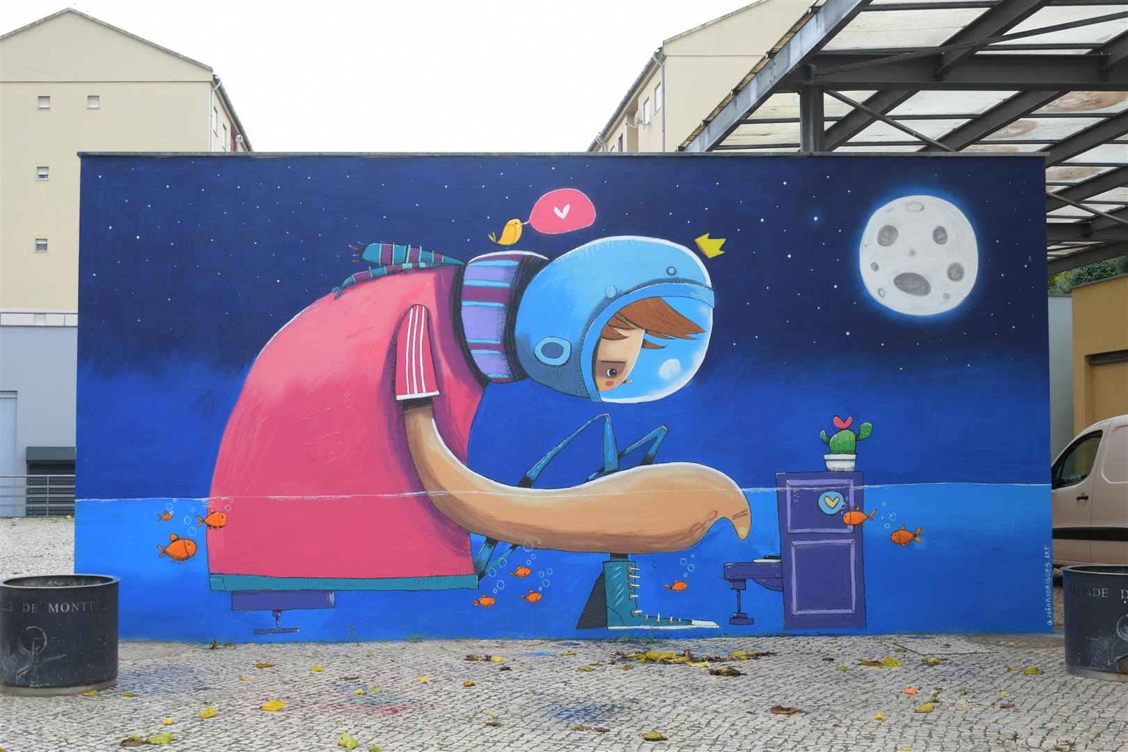 Mural no Centro Cívico do Esteval // João Rodrigues