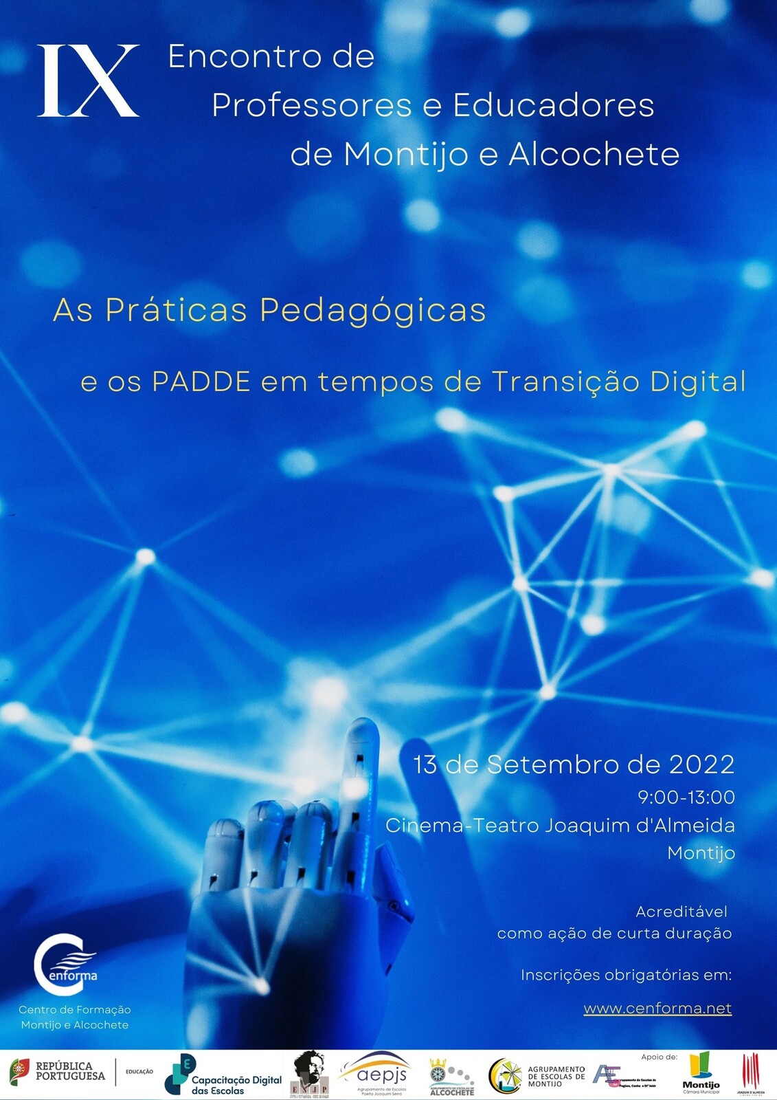 Poster encontro de professores 13 de setembro