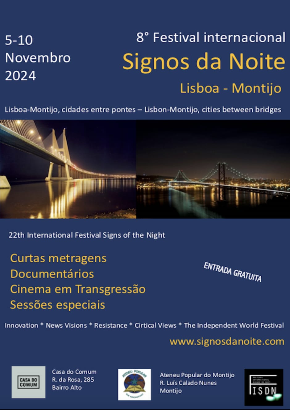 cartaz signos da noite