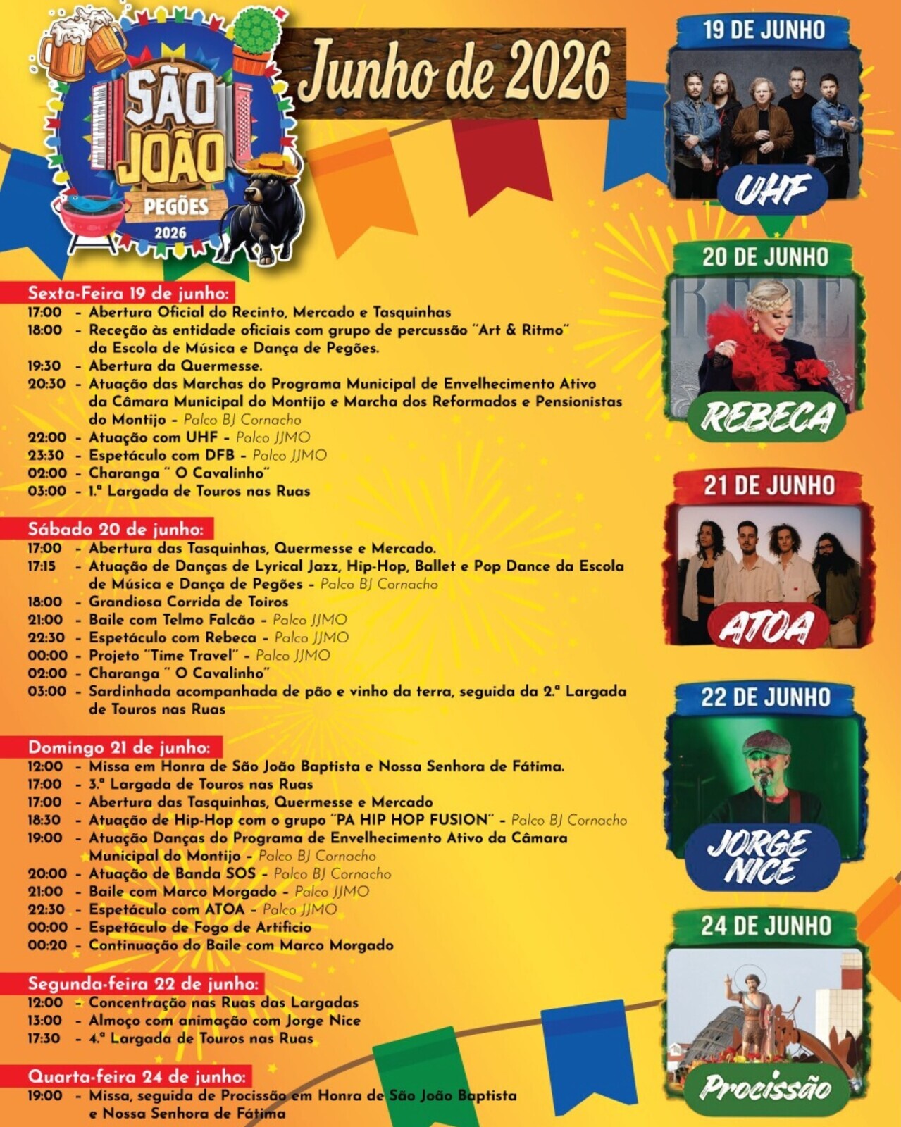 Cartaz Festas de S&acirc;o Jo&atilde;o