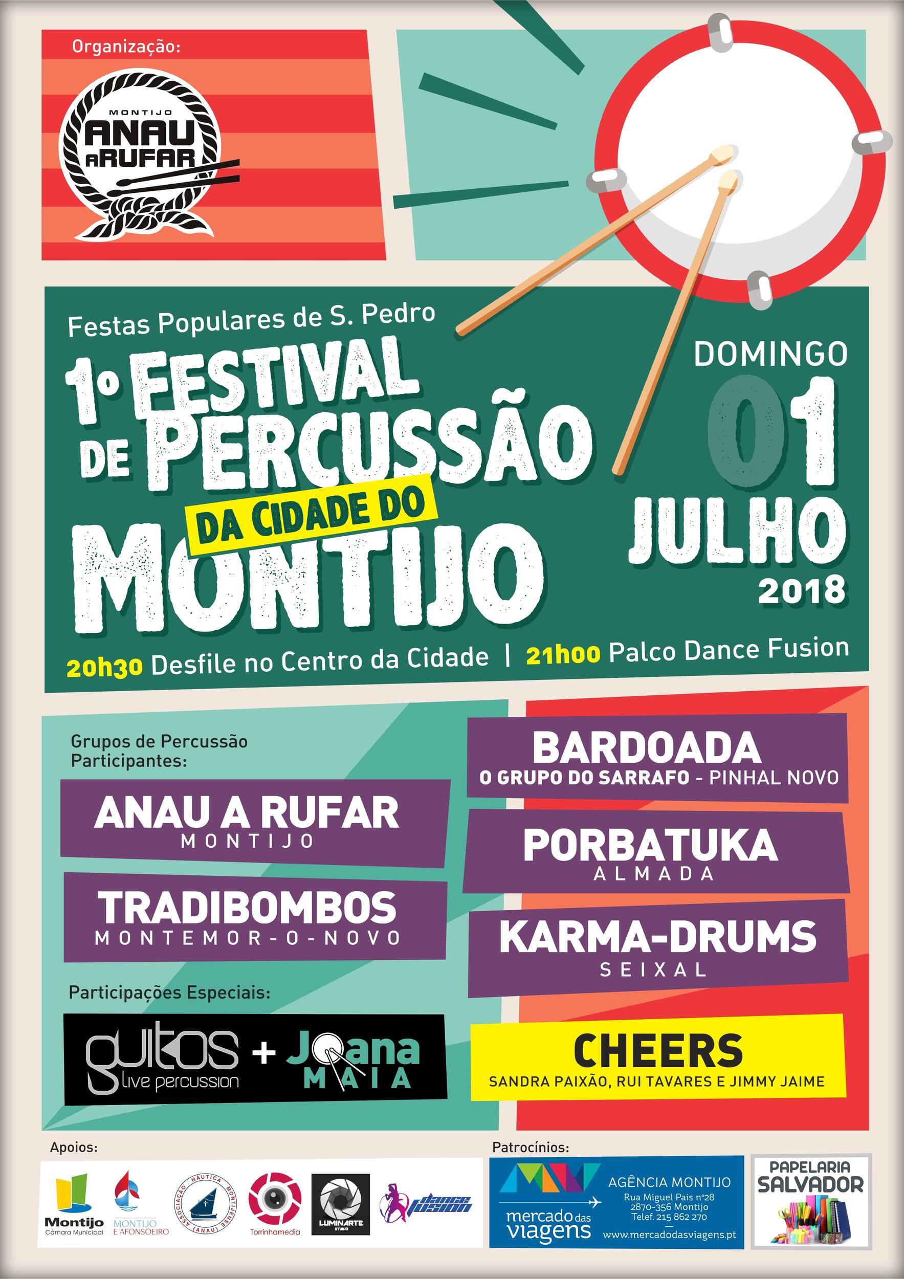 Cartaz do festival de percussao