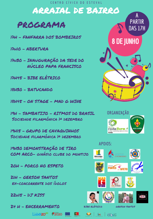 arraial de bairro programa