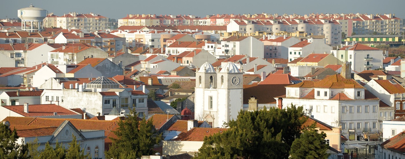paisagem urbana da cidade de Montijo